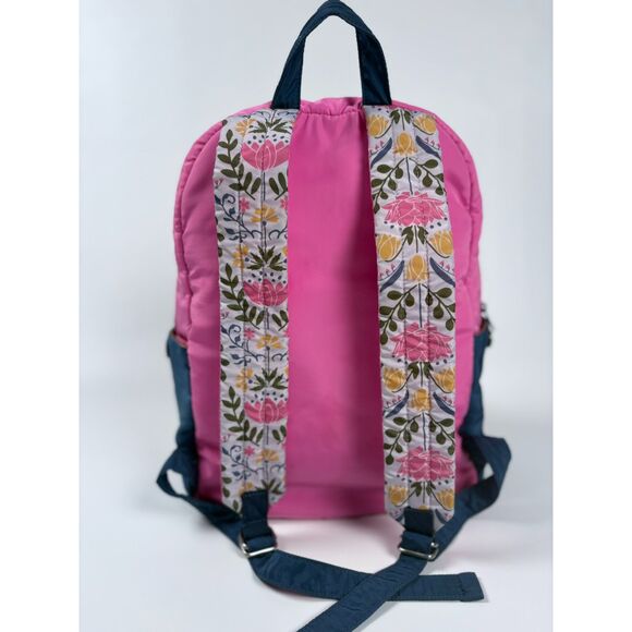 Matilda Jane Girls Backpack | Quilted Floral Print | Pink Bow | School Bag - Picture 5 of 8